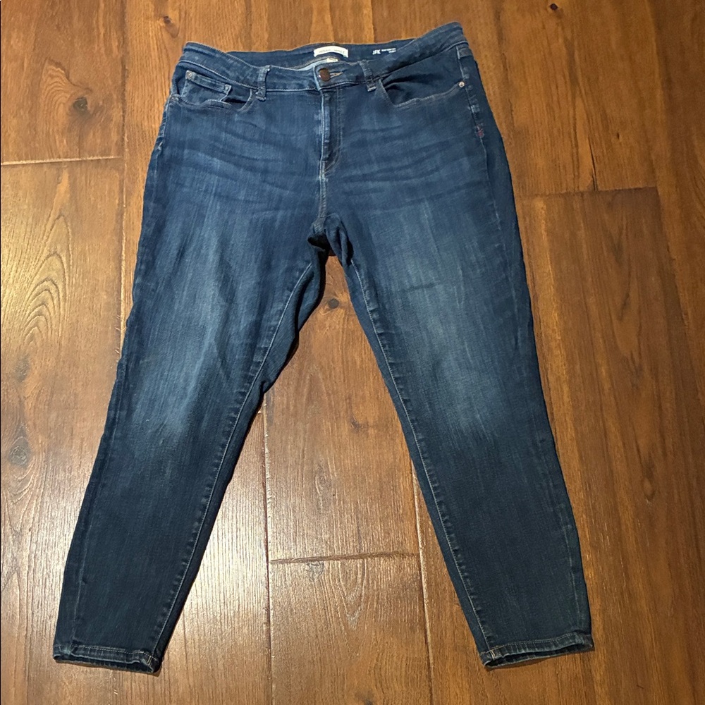 Warp + Weft Deep Blue Skinny Jeans